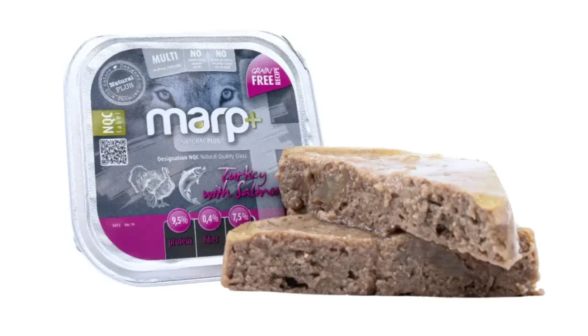 Marp konzerva pre psov  Morčacie s lososom 150g vanička pre psa