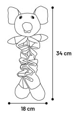 FLAMINGO TOY PUPPY FOLSY MOUSE OCHRE 18x10x34CM