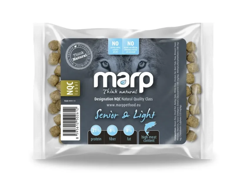 Marp Natural Senior Light granule s bielou rybou pre starších, kastrovaných psov a psov s nadváhou vzorka 70g
