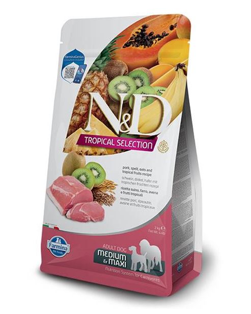 Farmina ND TROPICAL SELECTION (AG) adult medium & maxi, pork 10 kg