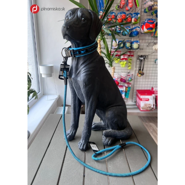 FLAMINGO EROS modré nylónové vodítko pre psa dlhé 130cm 1