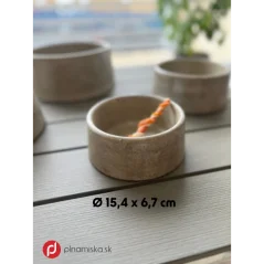 JUKO betónová miska pre psa 0,5l - rozmer 15,4 x 6,7 cm 1