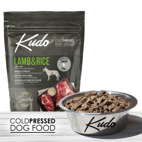 KUDO LG Junior Medium Maxi Lamb Rice 12kg