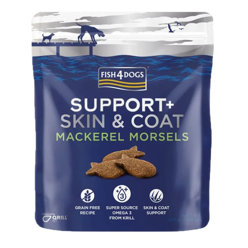 FISH4DOGS Palmsky na kožu s makrelou 225g