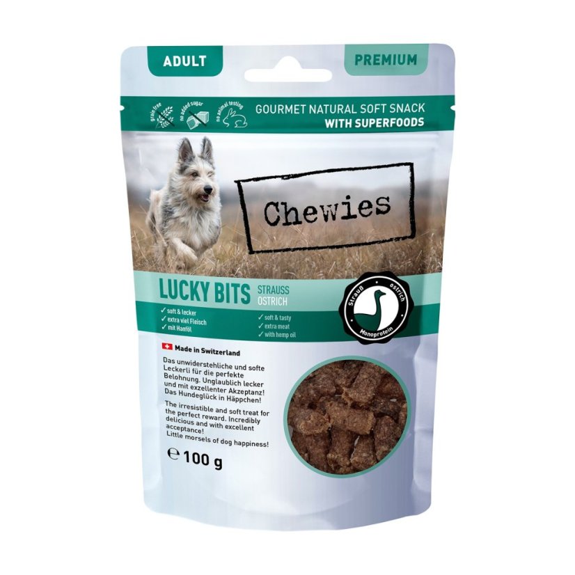 Chewies Lucky Bits pštros, 100g