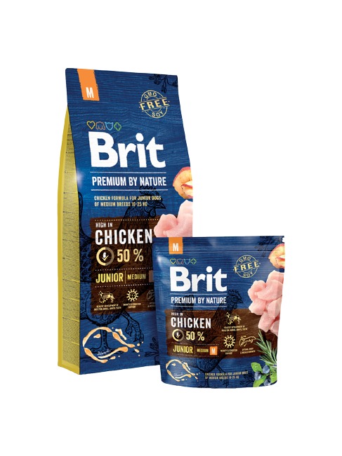 BRIT Premium By Nature Dog Junior M 3 kg