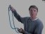 CURLI Stretch Comfort Leash M 0,8x180 cm modrá