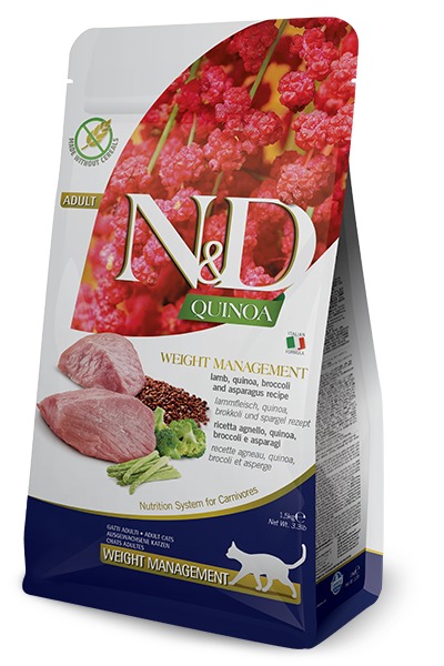 Farmina ND CAT QUINOA adult weight management lamb 1,5 kg