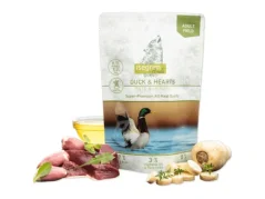 ISEGRIM ROOTS DUCK & HEARTS Kačka a srdcia kapsička pre psa 410g