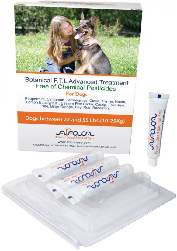 Arava Bylinná Antiparazitná pipeta pre psa 10-25 kg 4x6 ml