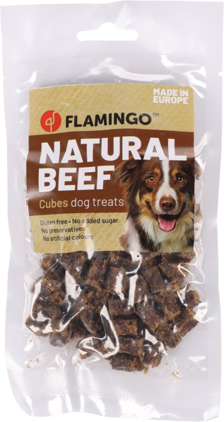 FLAMINGO NATURE SNACK CUBES sušené mäso hovädzie 80g