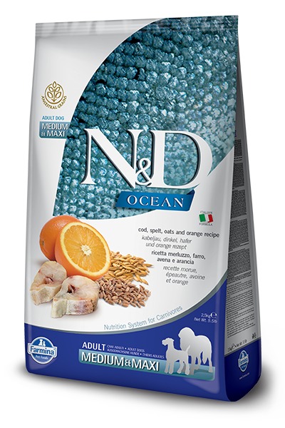 Farmina ND LG adult M/MAX codfish orange 2,5kg