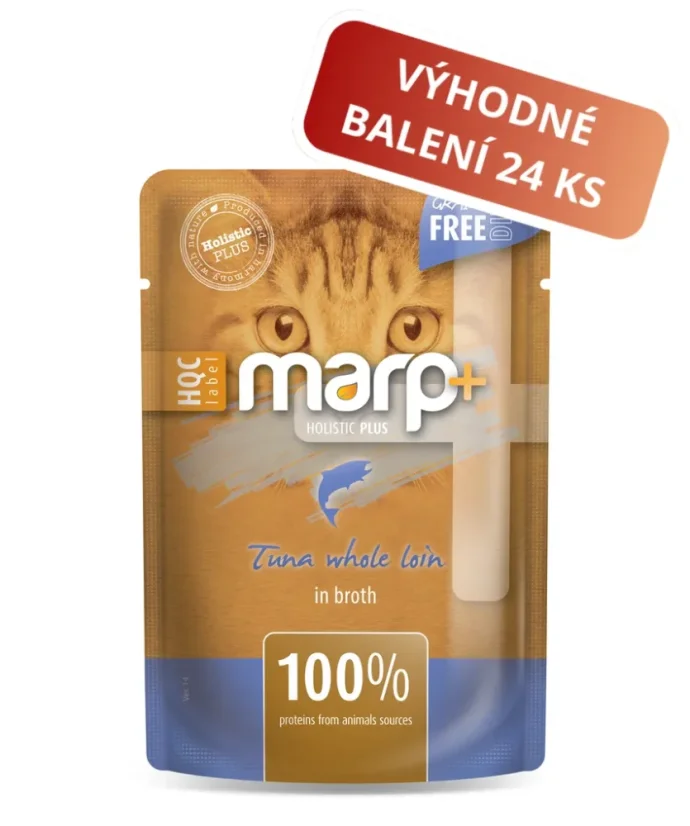 Marp Holistic+ kapsička pre mačky Tuniakové filety vo vývare 24x55g