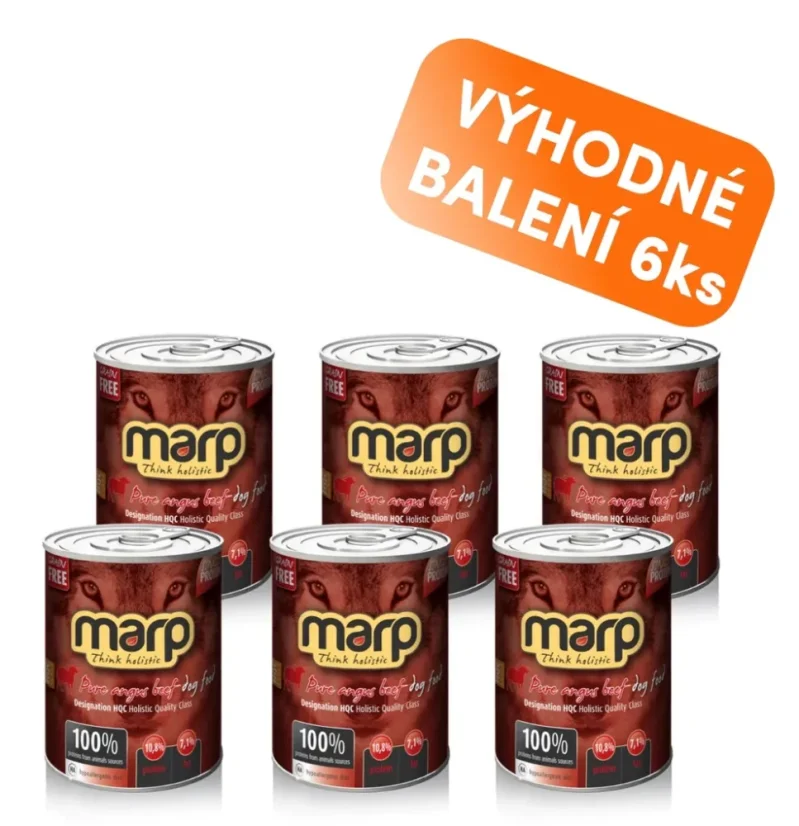 Marp konzerva pre psov  Angus Beef s hovädzím 6x400g