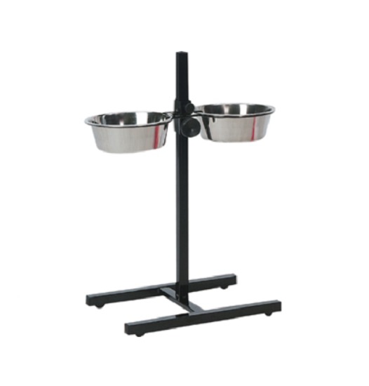 Flamingo Stojan s miskami 21cm čierny