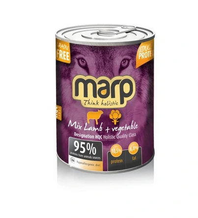 Konzerva pre psa s jahňacím mäsom a zeleninou Marp Holistic Mix Lamb + vegetable